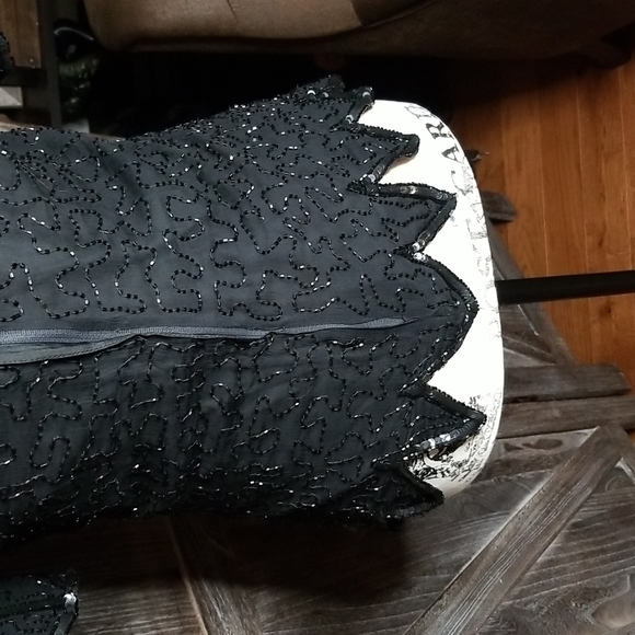 Vintage Stenay Silk Beaded Sequin Cocktail Blouse-size Med - Picture 9 of 11